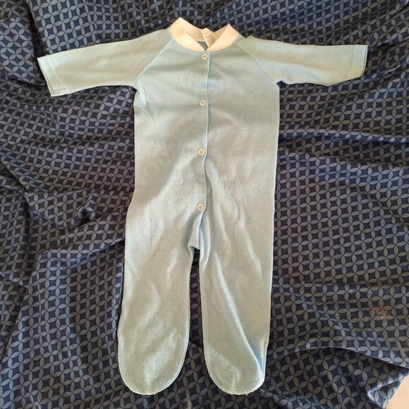 light blue with white collar pajamas - Picture 1 of 11